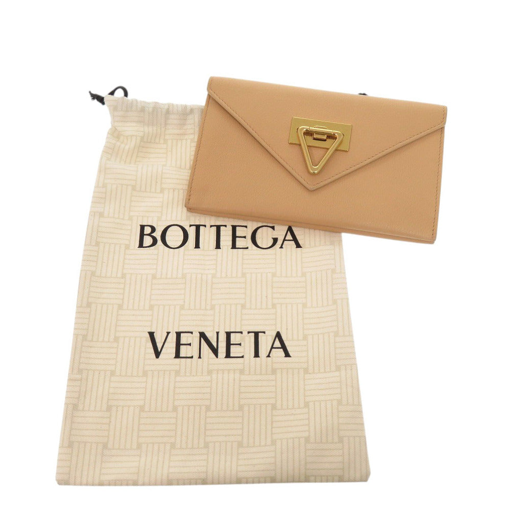 美品 ボッテガヴェネタ レザー ベージュ 長財布 1321【中古】BOTTEGAVENETA