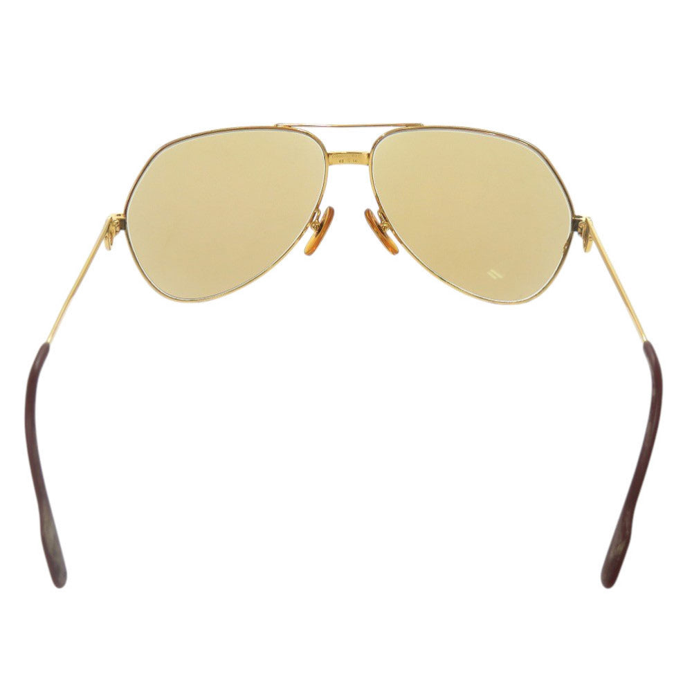 カルティエ ティアドロップ メタル ゴールド ボルドー サングラス 1329【中古】CARTIER