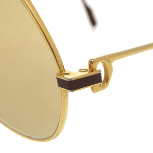 カルティエ ティアドロップ メタル ゴールド ボルドー サングラス 1329【中古】CARTIER