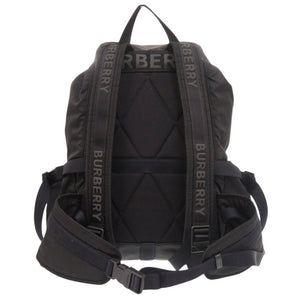 バーバリー ロゴ ブラック リュック デイパック 黒 1353【中古】BURBERRY メンズ