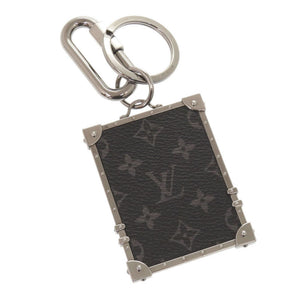 美品 ルイ ヴィトン ポルトクレ ミニトランク モノグラムエクリプス メタル M68284 ブラック キーホルダー LV 1405【中古】LOUIS VUITTON