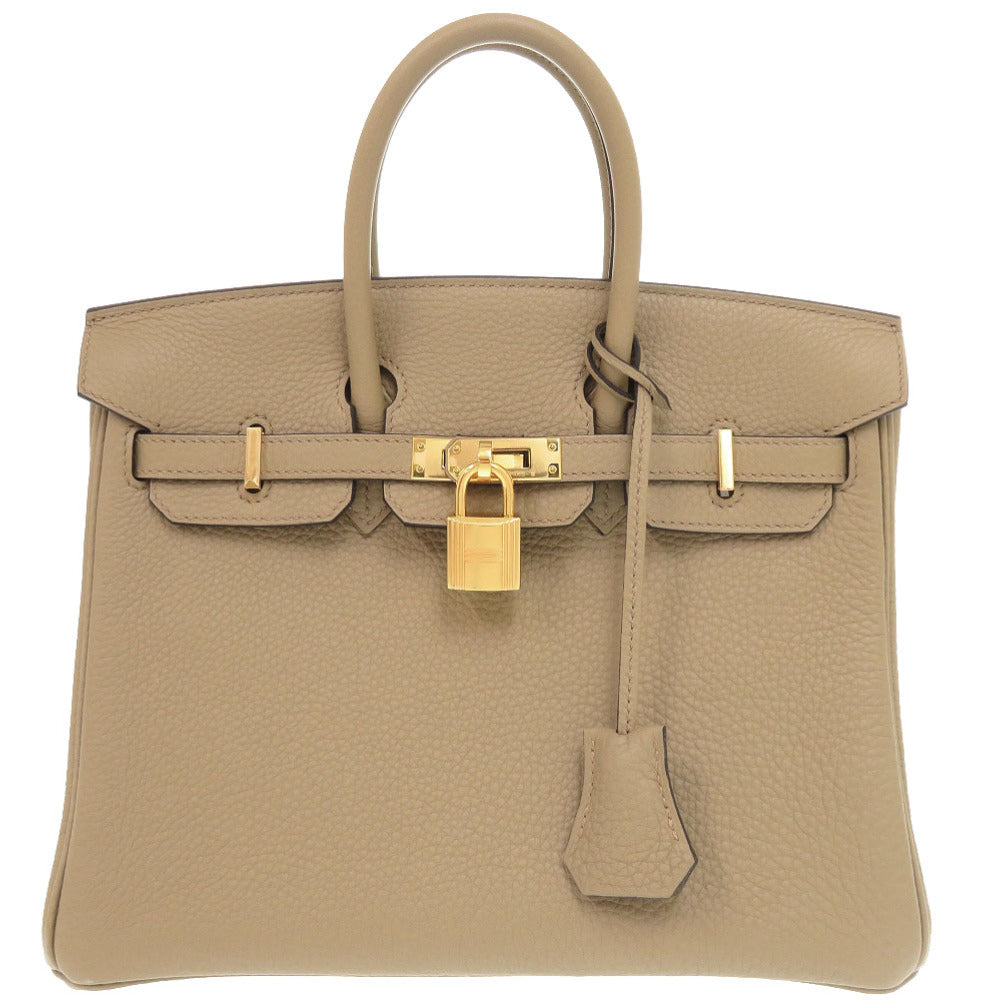 美品 エルメス バーキン25 トゴ ベージュマルファ ゴールド金具 B刻印 ハンドバッグ 1435【中古】HERMES