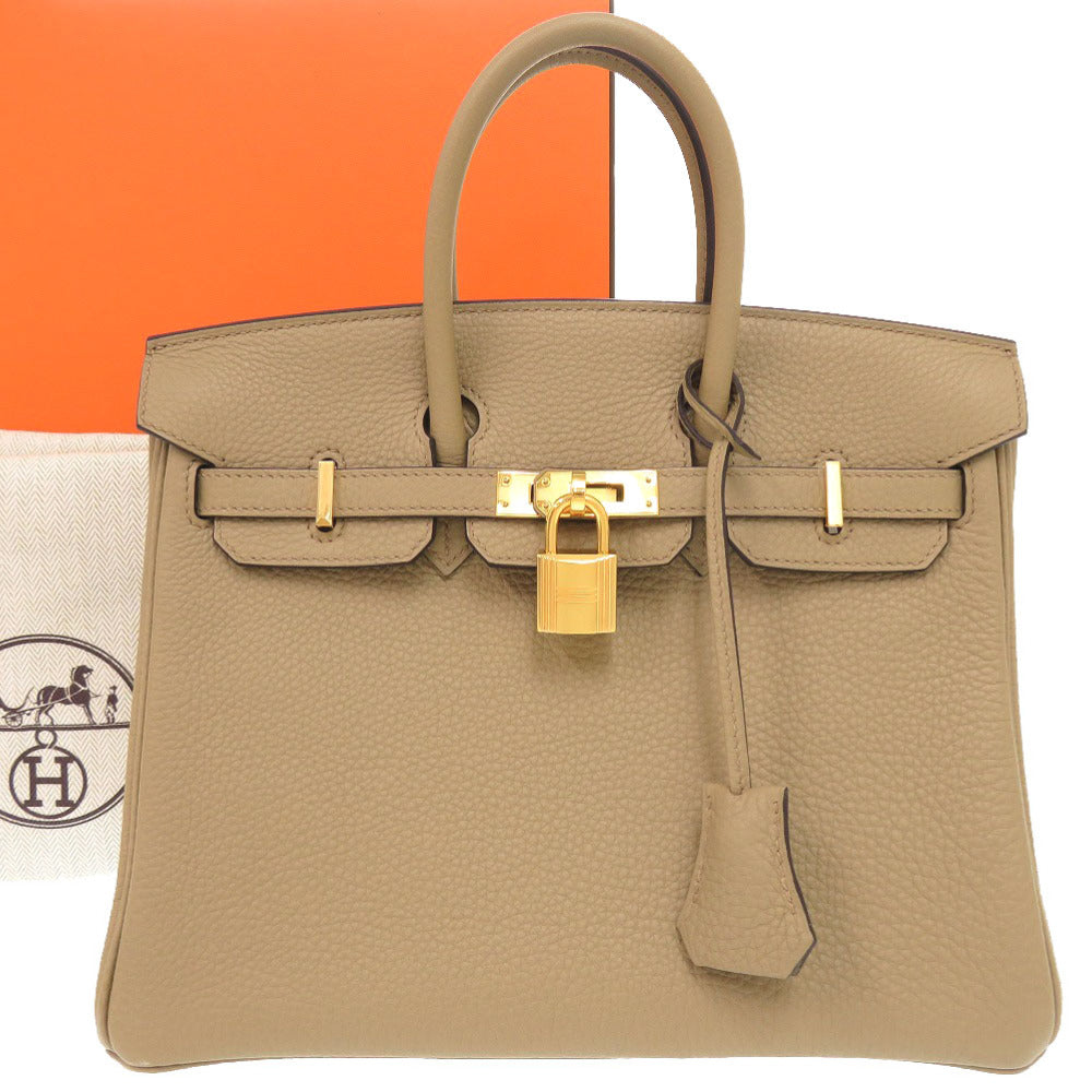 美品 エルメス バーキン25 トゴ ベージュマルファ ゴールド金具 B刻印 ハンドバッグ 1435【中古】HERMES