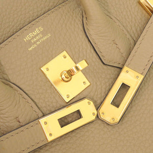 美品 エルメス バーキン25 トゴ ベージュマルファ ゴールド金具 B刻印 ハンドバッグ 1435【中古】HERMES