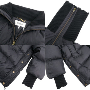 美品 クロエ ハイネック パファージャケット CH25SMA0924500134 ブラック ダウンジャケット 黒 1459【中古】Chloe