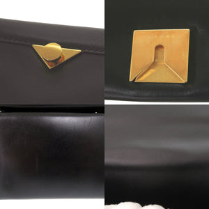 新品同様 マルニ プリズマ PRISMA 2Way ショルダーバッグ BMMP0130U0 ゴールド金具 レザー ブラック 黒 ハンドバッグ 1461【中古】MARNI