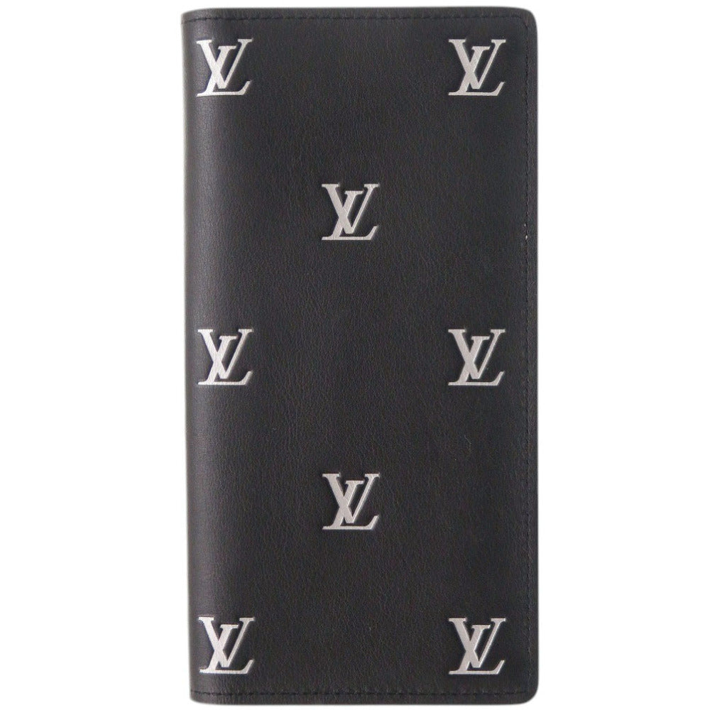 美品 ルイ ヴィトン LV ブラゾン ポルトフォイユ ブラザ NM M83190 レザー ブラック 長財布 黒 LV 1470【中古】LOUIS VUITTON
