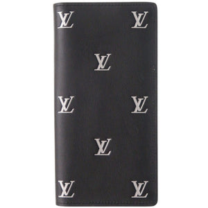 美品 ルイ ヴィトン LV ブラゾン ポルトフォイユ ブラザ NM M83190 レザー ブラック 長財布 黒 LV 1470【中古】LOUIS VUITTON