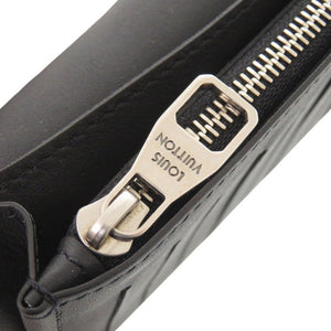 美品 ルイ ヴィトン LV ブラゾン ポルトフォイユ ブラザ NM M83190 レザー ブラック 長財布 黒 LV 1470【中古】LOUIS VUITTON