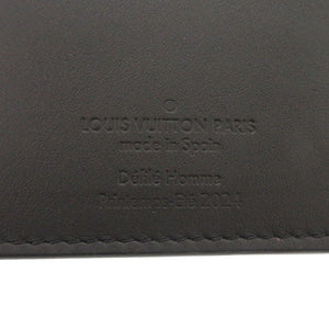 美品 ルイ ヴィトン LV ブラゾン ポルトフォイユ ブラザ NM M83190 レザー ブラック 長財布 黒 LV 1470【中古】LOUIS VUITTON