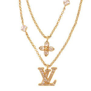 美品 ルイ ヴィトン ネックレス レディ LV M01845 メタル LV ゴールド ネックレス 1478【中古】LOUIS VUITTON
