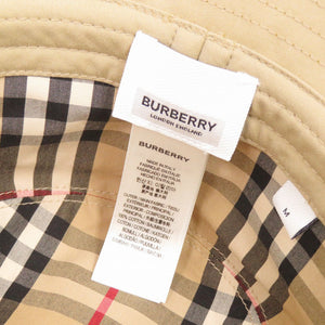 未使用 バーバリー ノバチェック コットン ベージュ バケットハット 帽子 1504【中古】BURBERRY