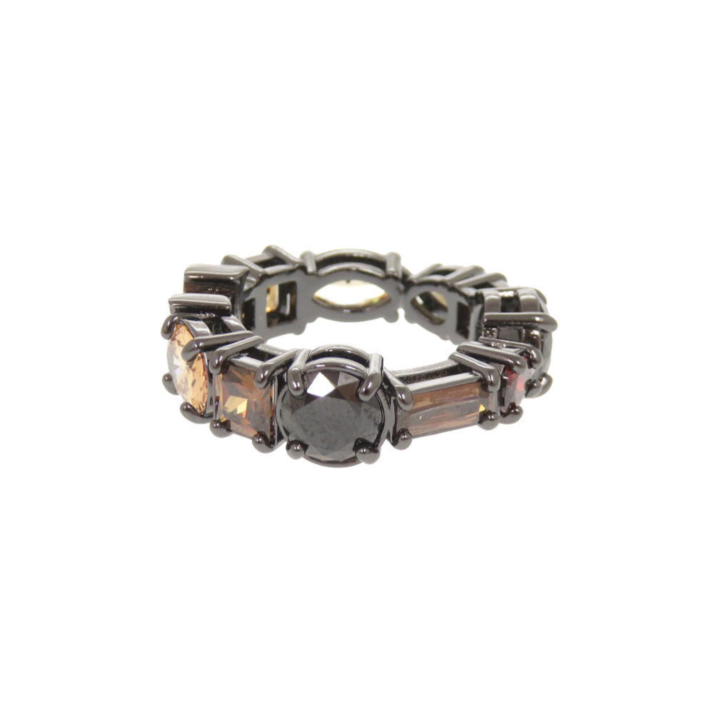 美品 ルイ ヴィトン LVライト M1202L メタル カラーストーン サイズL ガンメタル リング 指輪 LV 1514【中古】LOUIS VUITTON