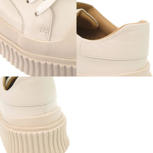 未使用品 ジルサンダー プラットフォーム 厚底 サイズ39 レザー ラバー ベージュ スニーカー 1533【中古】JIL SANDER メンズ