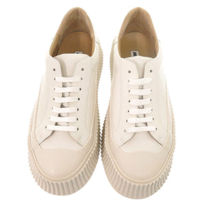 未使用品 ジルサンダー プラットフォーム 厚底 サイズ39 レザー ラバー ベージュ スニーカー 1533【中古】JIL SANDER メンズ