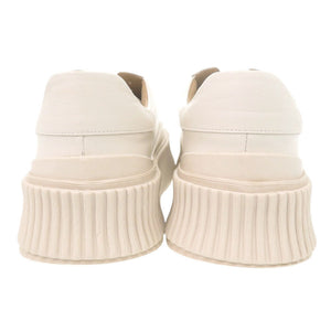 未使用品 ジルサンダー プラットフォーム 厚底 サイズ39 レザー ラバー ベージュ スニーカー 1533【中古】JIL SANDER メンズ