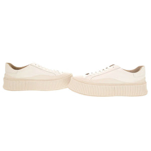 未使用品 ジルサンダー プラットフォーム 厚底 サイズ39 レザー ラバー ベージュ スニーカー 1533【中古】JIL SANDER メンズ