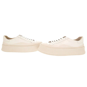 未使用品 ジルサンダー プラットフォーム 厚底 サイズ39 レザー ラバー ベージュ スニーカー 1533【中古】JIL SANDER メンズ