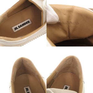 未使用品 ジルサンダー プラットフォーム 厚底 サイズ39 レザー ラバー ベージュ スニーカー 1533【中古】JIL SANDER メンズ