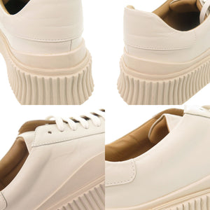 未使用品 ジルサンダー プラットフォーム 厚底 サイズ39 レザー ラバー ベージュ スニーカー 1533【中古】JIL SANDER メンズ