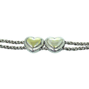 ティファニー ダブルハート ツイストロープ ネックレス シルバー925/750 シルバー 1541【中古】TIFFANY&Co.