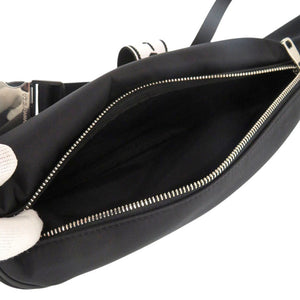 美品 ドルチェアンドガッバーナ ナイロン ブラック ボディバッグ ベルトバッグ 黒 1562【中古】DOLCE&GABBANA