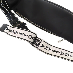 美品 ドルチェアンドガッバーナ ナイロン ブラック ボディバッグ ベルトバッグ 黒 1562【中古】DOLCE&GABBANA