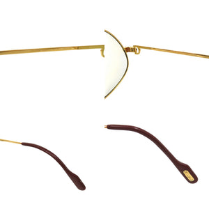 カルティエ ヴィンテージ マイヨン パンテール メタル ゴールド サングラス 1566【中古】CARTIER
