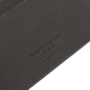 サンローランパリ パームツリー レザー ブラック 二つ折り財布 マネークリップ 黒 1576【中古】SAINT LAURENT PARIS メンズ