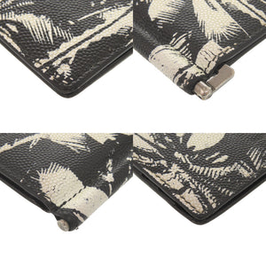 サンローランパリ パームツリー レザー ブラック 二つ折り財布 マネークリップ 黒 1576【中古】SAINT LAURENT PARIS メンズ