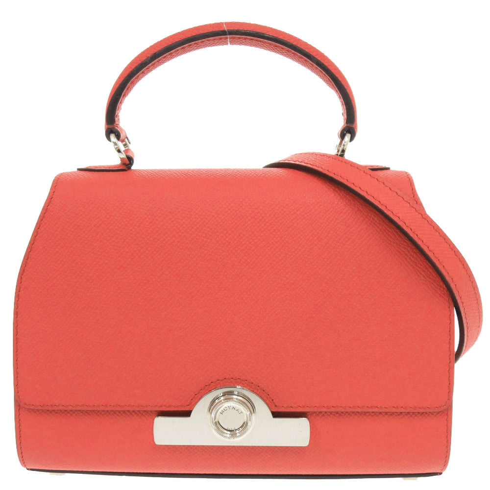 モワナ レジェンヌBB レザー サーモンピンク 2WAY ハンドバッグ ショルダーバッグ 1605【中古】MOYNAT