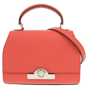 モワナ レジェンヌBB レザー サーモンピンク 2WAY ハンドバッグ ショルダーバッグ 1605【中古】MOYNAT