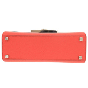 モワナ レジェンヌBB レザー サーモンピンク 2WAY ハンドバッグ ショルダーバッグ 1605【中古】MOYNAT