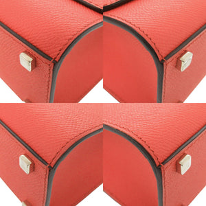モワナ レジェンヌBB レザー サーモンピンク 2WAY ハンドバッグ ショルダーバッグ 1605【中古】MOYNAT