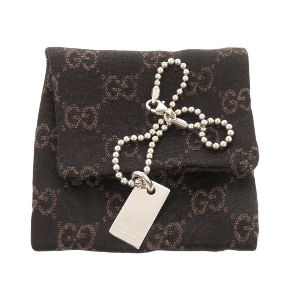 グッチ ロゴプレート ボールチェーン シルバー925 ブレスレット 1642【中古】GUCCI