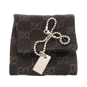 グッチ ロゴプレート ボールチェーン シルバー925 ブレスレット 1642【中古】GUCCI