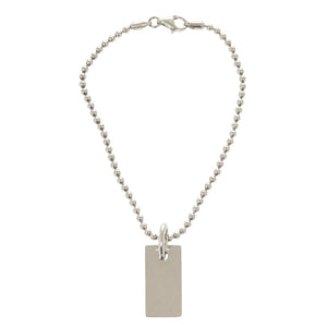 グッチ ロゴプレート ボールチェーン シルバー925 ブレスレット 1642【中古】GUCCI