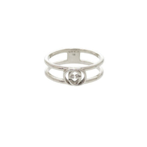 グッチ インターロッキングG #18(約17号) シルバー925 リング 指輪 1643【中古】GUCCI