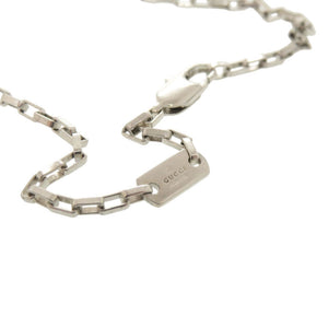 グッチ ロゴ プレート シルバー925 ネックレス ペンダント 1644【中古】GUCCI