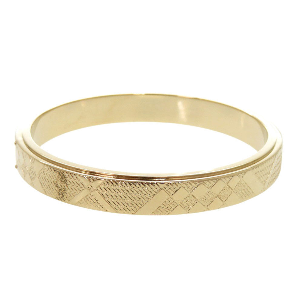 新品同様 バーバリー ロゴ メタル ゴールド バングル ブレスレット 1653【中古】BURBERRY