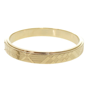 新品同様 バーバリー ロゴ メタル ゴールド バングル ブレスレット 1653【中古】BURBERRY