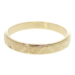 新品同様 バーバリー ロゴ メタル ゴールド バングル ブレスレット 1653【中古】BURBERRY