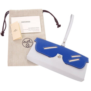 新品同様 エルメス インザループ ウィンク メガネケース シェーブルミゾル ブルーブリュム 青 1663【中古】HERMES