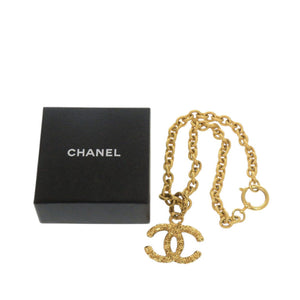 美品 シャネル 溶岩 ココマーク 95A メタル ゴールド ネックレス 1666【中古】CHANEL