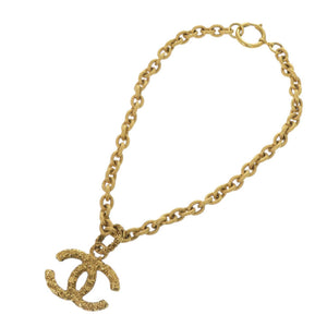 美品 シャネル 溶岩 ココマーク 95A メタル ゴールド ネックレス 1666【中古】CHANEL