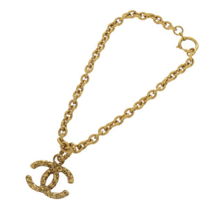 美品 シャネル 溶岩 ココマーク 95A メタル ゴールド ネックレス 1666【中古】CHANEL