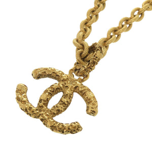 美品 シャネル 溶岩 ココマーク 95A メタル ゴールド ネックレス 1666【中古】CHANEL
