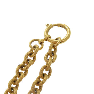 美品 シャネル 溶岩 ココマーク 95A メタル ゴールド ネックレス 1666【中古】CHANEL