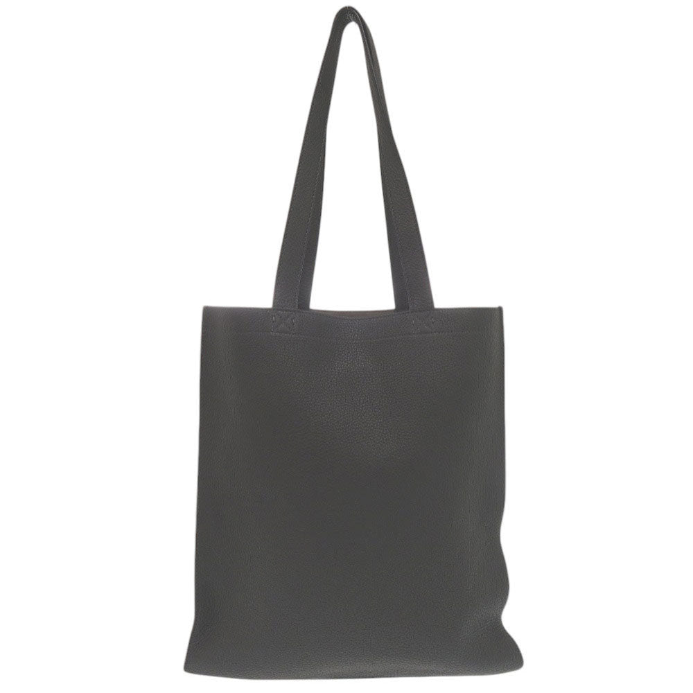 美品 フェンディ フェンディローマ Fendi Roma フラットトートバッグ 7VA426 シルバー金具 レザー スエード グレー レッド ワンショルダーバッグ 1683【中古】FENDI