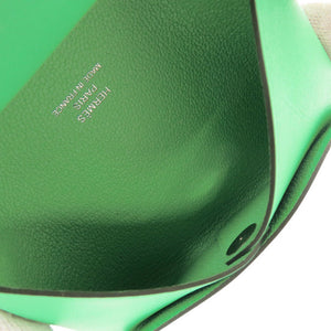 未使用 エルメス カルヴィデュオ Selle en Desordres スイフト ヴェールコミック シルバー金具 B刻印(2023年製) コインケース 財布 緑 1702【中古】HERMES